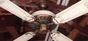 Casablanca Zephyr Antique Brass & White Ceiling Fan