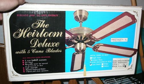 Moss Heirloom Deluxe Five Blade Ceiling Fan