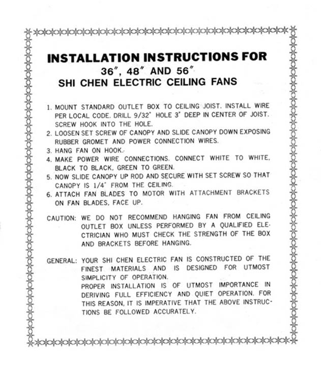 Moss Caribbean Breeze Instructions