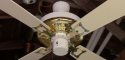 NuTone Sea Island Ceiling Fan Model PFM-52 (White & Brass)