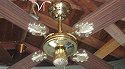 S.M.C. Polish Brass Laguna Ceiling Fan Model KB 36 (Early To Mid 1980s)