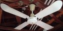 White 48 Inch Four Metal Blade Ceiling Fan